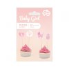Ozdoby na cupcakes - Baby Shower Dievča 12 ks