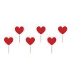 Cupcake díszítések - szív 6 db