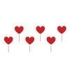 Ozdoby na cupcakes Srdce 6 ks
