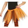 Detská TUTU sukňa - čierno/oranžová 30 cm