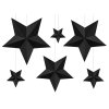 Dekorácia Hviezdy - čierne 6 ks