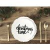 Dekorácia Christmas time - čierna 1 ks