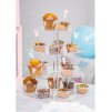 4 levels square acryl cake stand 30cm x 30cm x 32cm