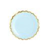 Modré taniere so zlatým okrajom 18 cm
