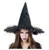 Čarodejnícky klobúk s čipkou - Čierny