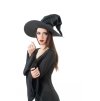 chapeau sorciere velours noir dia 45cm x 35cm (1)