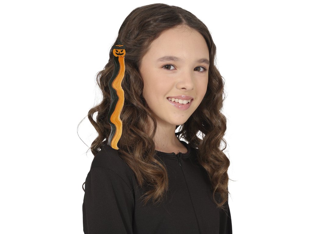 Spinka do włosów z doczepem - dynia