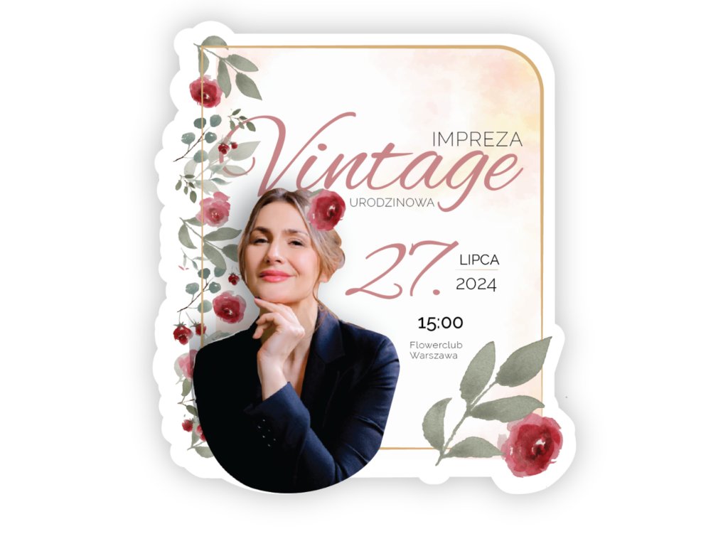 Spersonalizowane zaproszenia 6 sztuk - Uroczystość w stylu vintage
