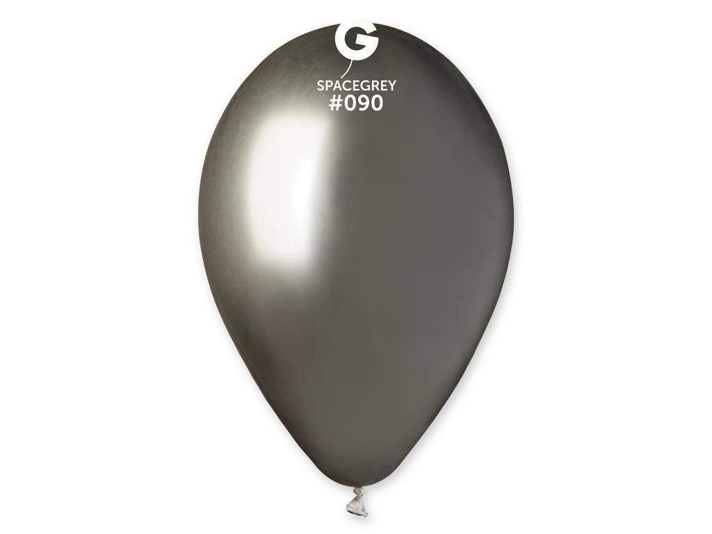36920 1 balonik chromovy sedy 33 cm