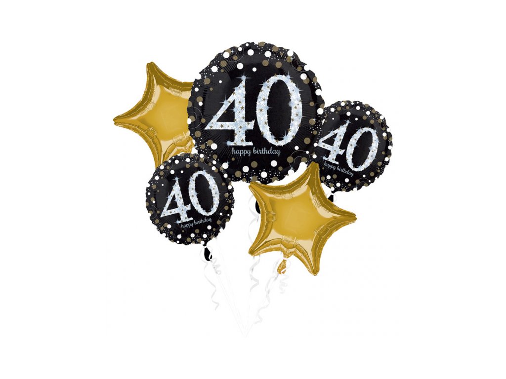 Balonowy bukiet - 40. urodziny