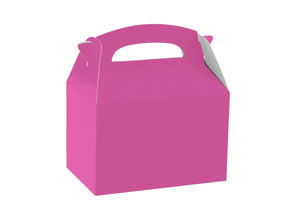 Papierowe pudełko imprezowe - ciemnoróżowe