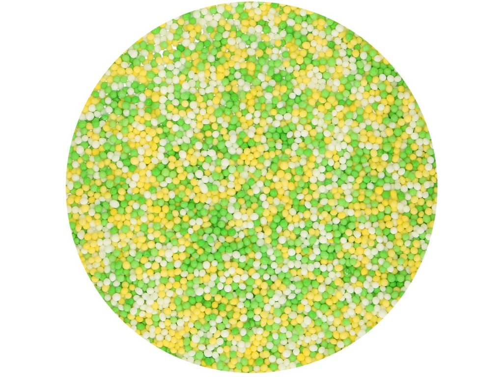 Cukrowa posypka maczki kuleczki Nonpareils Spring - Zielonożółte 80 g