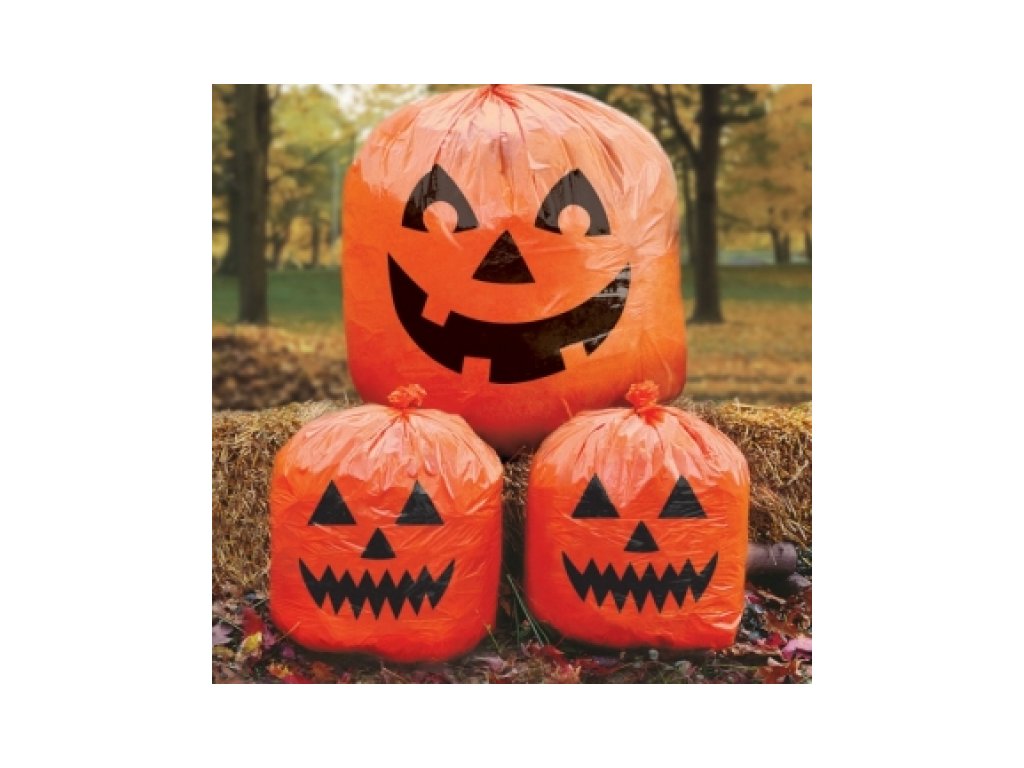 Halloweenske vrecia - Tekvice 3 ks