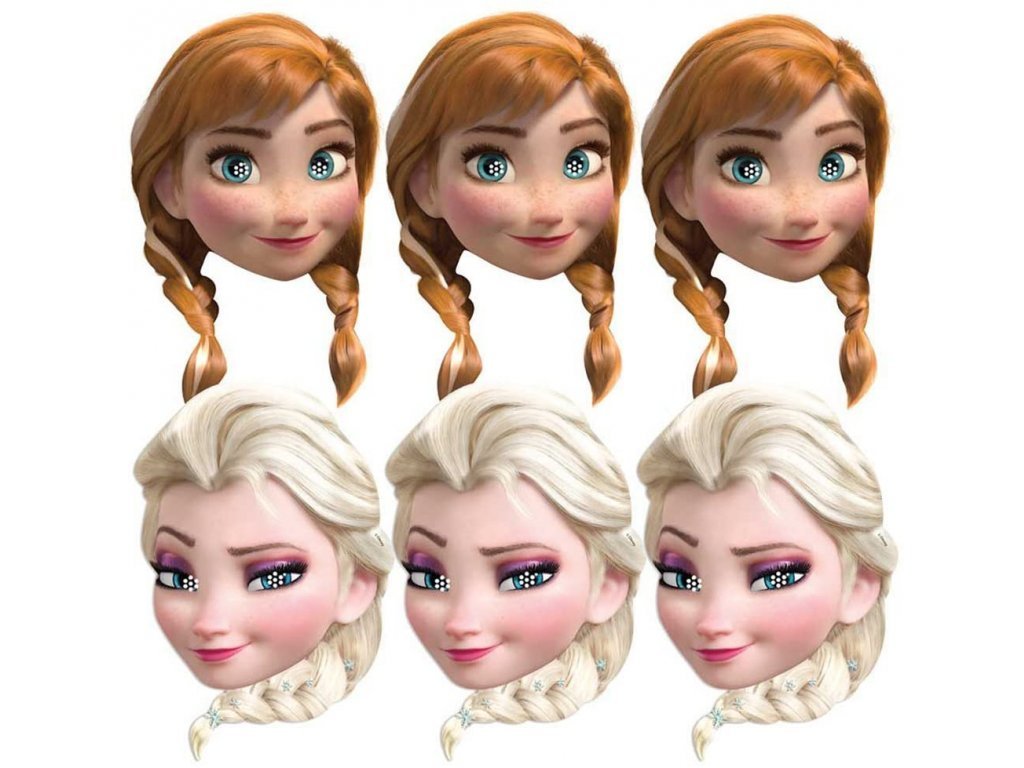 Maski Frozen 6 szt.
