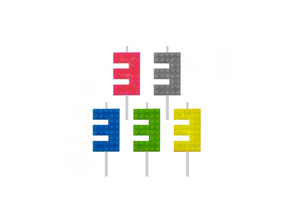 Świeczka urodzinowa - Lego 3
