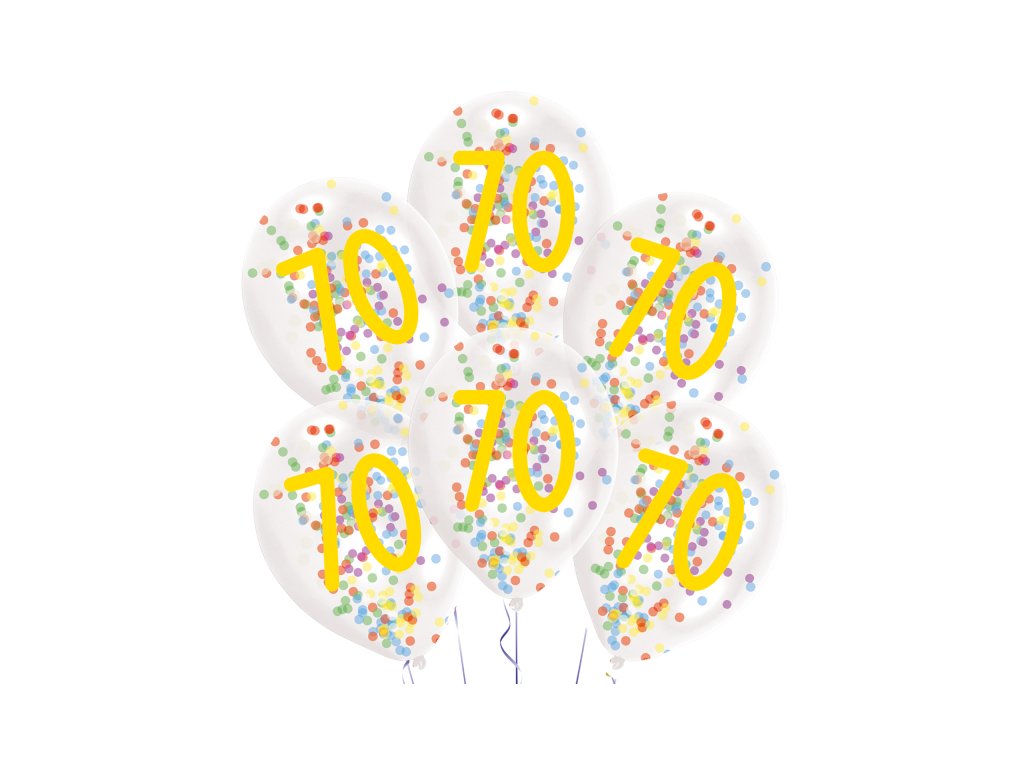 Balony lateksowe z konfetti 70