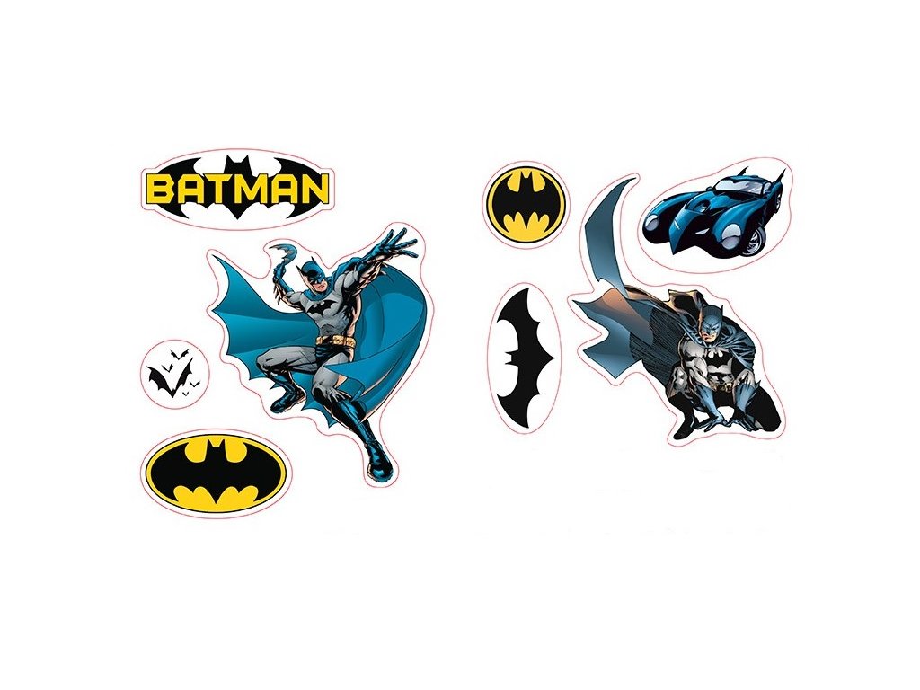 dc comics stickers 16x11cm 2 sheets batman and logo x5