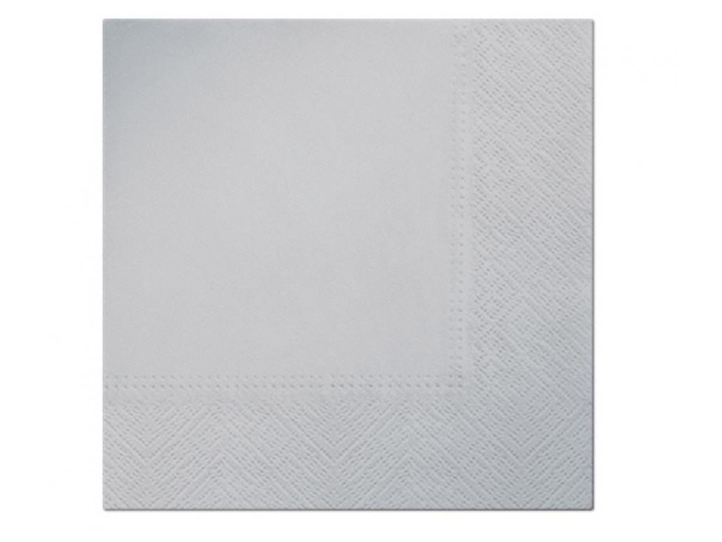 Serwetki papierowe - Srebrne 33 x 33 cm