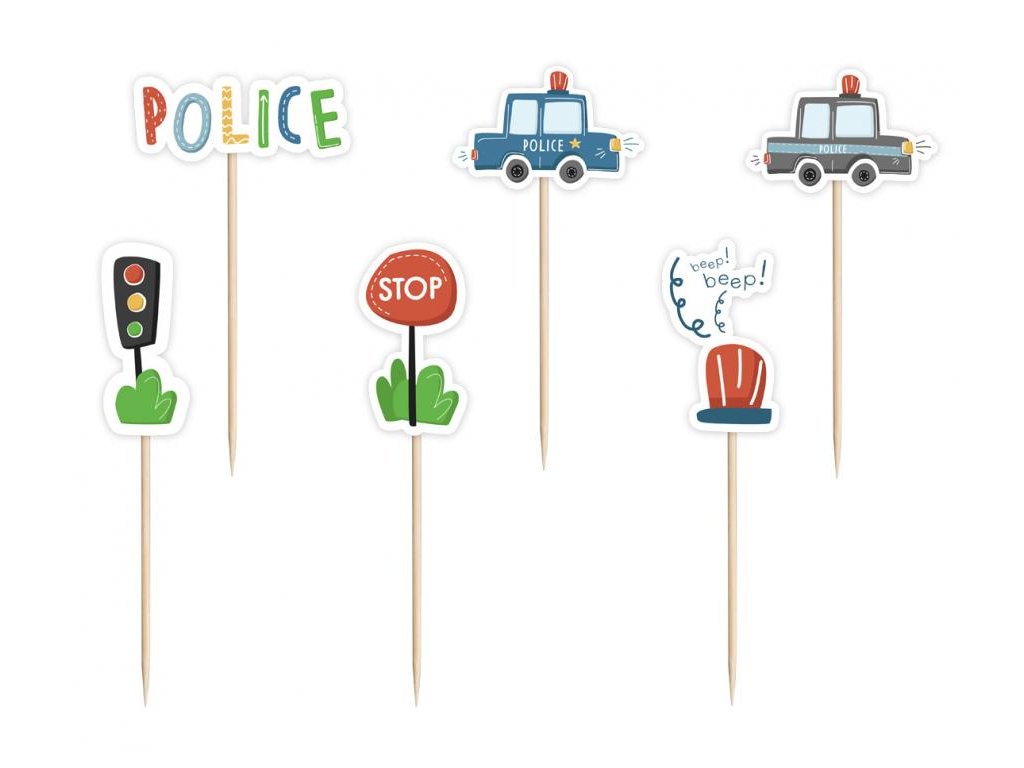 Ozdoby na cupcakes - Polícia