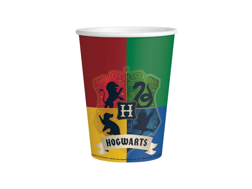 Kubki papierowe - Harry Potter - Domy Hogwartu 250 ml