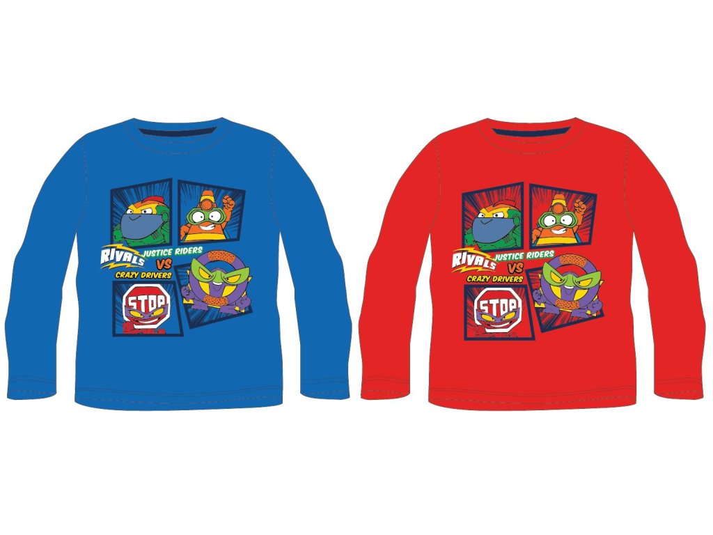 Koszulka chłopięca z długim rękawem - Zing, czerwona