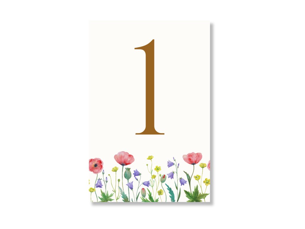 Numer stołu - Polne kwiaty