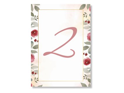 Číslo stola - Vintage Rose
