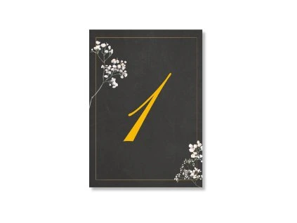 Číslo stola - Čierna Elegancia