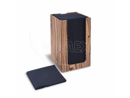 Servítky PREMIUM čierne 20 x 20 cm v boxe [100 ks]
