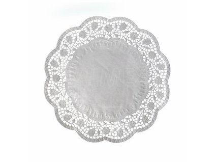 101845 dekorativni krajka pap kulata bila 36cm 100 ks