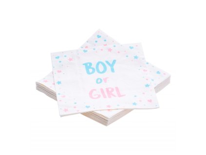 bag 20 napkins 3 plys boy or girl 33cm x 33cm