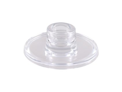 clear glass round taper candle holder dia 8 9cm x 3 5cm