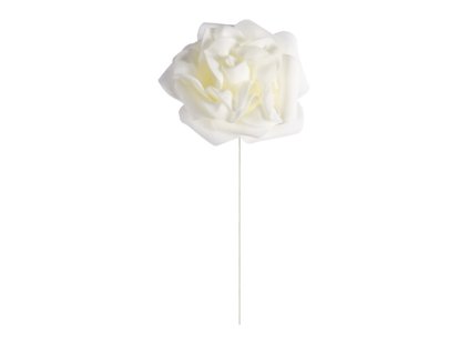 set of 4 ivory roses on stem dia 8cm (1)