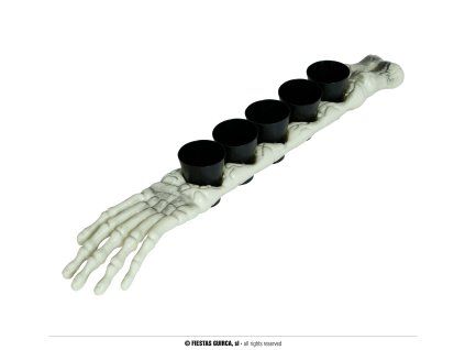 Ruka kostlivca s 5 poldecákmi