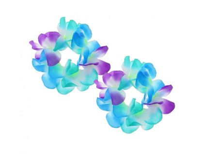 Hawajskie bransoletki - niebiesko-fioletowe 2 szt.