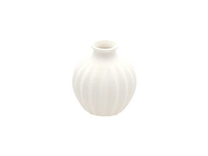 Keramická váza guľa - White 9,5 x 10,5 cm