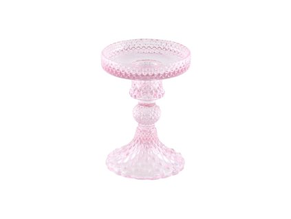 water pink glass candleholder macarena small size dia 8 8cm x 11 8cm