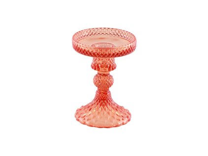 tangerine glass candleholder macarena small size dia 8 8cm x 11 8cm