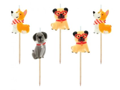 98000 sviecky na tortu psiky 5 ks