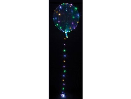 transparentny led svietiaci bobo balon farebny