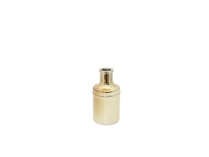 gold glass carafe shape vase dia 7cm x 13 cm