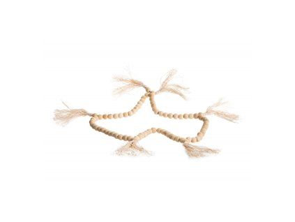 Girlanda - Drevené korálky 120 cm