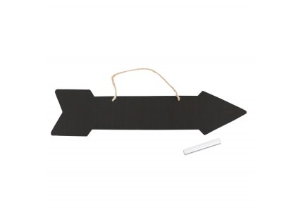 set of 3 paper slate black arrows w chalk 41cm x 10cm
