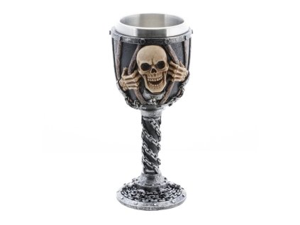 prisonner skull resin chalice dia 7cm x 19cm