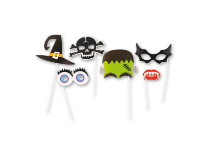 halloween photo booth kit 6pcs