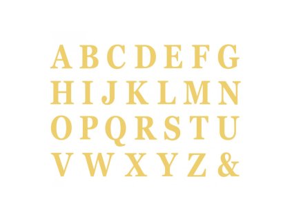 set 48 adhesive gold letters 13 5 cm