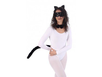 Dámsky set - Čierna mačka so škraboškou