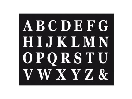 Sada nálepiek - Biele písmená 48 ks