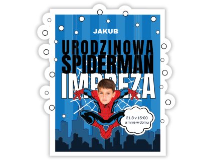 Spersonalizowane zaproszenia 6 szt - Spiderman