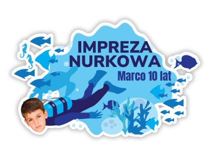 Personalizowana podkładka pod talerz - Niebieskie urodziny